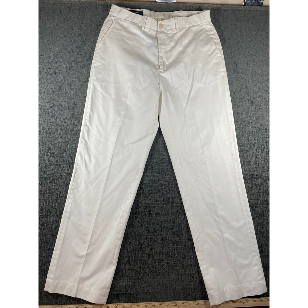 Polo Golf Ralph Lauren White Pima Cotton MicroModal Pants Mens 34x32 Straight